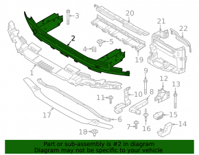 Front Bumper Reinforcement BMW 5 G30 17-23