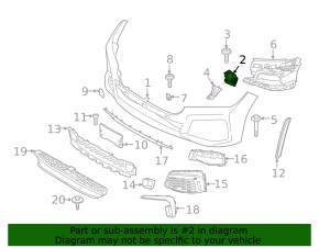 Front bumper mount, right inner, BMW 7 Series G11 G12 16-22 with M type, bumper cover & trim