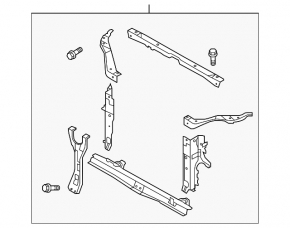 TV panel radiator assembly Subaru Outback 10-14 with eyelashes