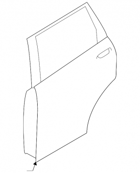 Door bare rear right Mitsubishi Outlander 16-21 rest