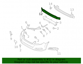 Front bumper absorber Subaru Outback 10-12 dorest broken guide dent