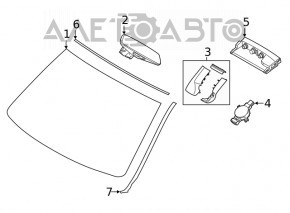 Rain sensor BMW X1 F48 16-22 under projection, broken mount