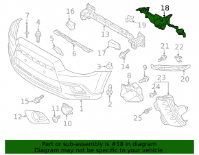 Radiator deflector central Mitsubishi Outlander Sport ASX 10-19