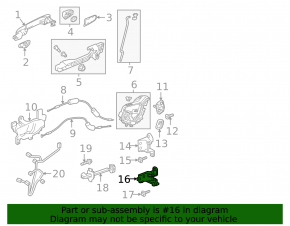 Door hinge lower rear left Honda CRV 23-