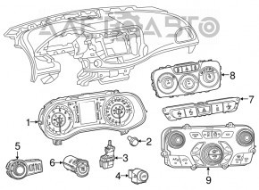 Steering column switch left Chrysler 200 15-17