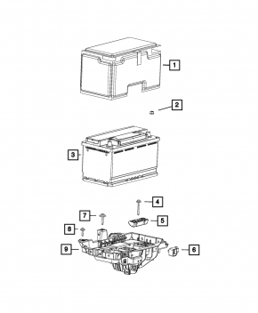 Chrysler 200 15-17 Battery Tray