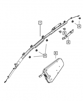 Airbag airbag side curtain left Dodge Journey 18-20