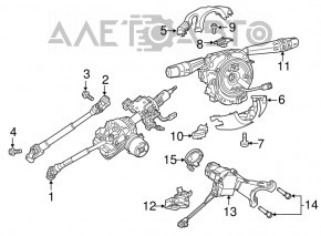 Steering column switches guitar Jeep Compass 17-21 with steering angle sensor