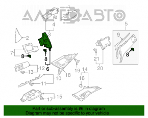 Front panel trim under the ignition button for Suzuki Kizashi 10-15 beige