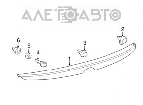 Toyota Camry V55 15-17 trunk lid spoiler (USA)