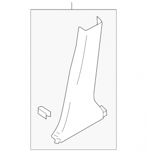 Center pillar trim lower left Nissan Versa Note 13-19 black