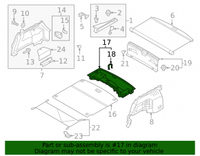 Central trunk tray for Hyundai Ioniq 20-22 PHEV