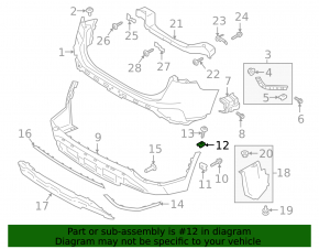 Rear bumper bracket right Hyundai Santa FE 19-20 connecting