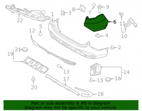 Kia Sportage 23-25 bare rear bumper, left side