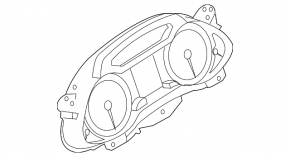 Instrument cluster Audi A4 B8 13-13 without cruise