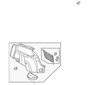 Arch trim left Audi A3 8V 15-20 4d, 5d, without airbag, rear, AWD, black