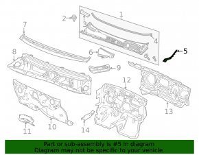 Windscreen wiper seal left Buick Encore 13-16