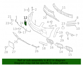 Mercedes X164 GL 10-12 front bumper towing hook cap