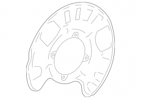 Rear left brake disc cover for Mercedes GLS-class X166 13-19