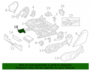 Driver's seat runner trim front right Mercedes W213 E 17-23 black