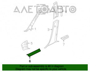 Door sill trim front right Mazda3 03-08