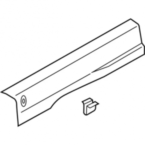 Door sill inner left Ford Mustang mk6 15-23 black