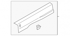 Door sill inner left Ford Mustang mk6 15-23 black