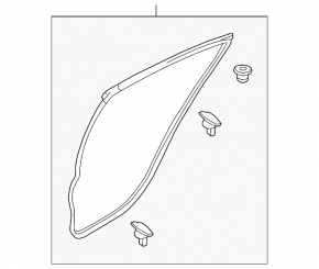 Rear left door seal Mazda 6 13-17