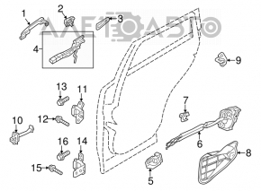 Door handle outer front left Mazda 3 14-18 BM