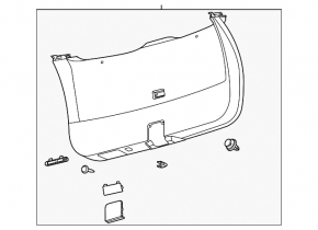 Lower tailgate trim Ford Escape MK4 20- electric, type 2