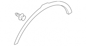 Front right fender arch trim for Land Rover Range Rover Evoque 12-18