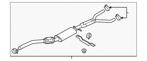 Exhaust manifold center section Land Rover Range Rover Velar 18-20 2.0T