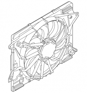 Diffuser radiator shroud assembly Ford Escape MK4 20- 2.0T, hybrid, plug-In