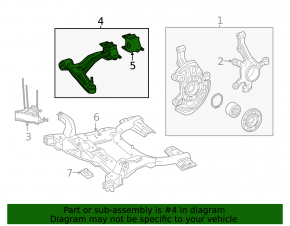 Lower control arm front right Mercedes GLA 14-20