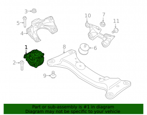 Left engine mount BMW 3 F30 16-18 N55 B58