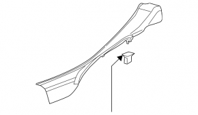 Door sill trim inner rear right Cadillac ATS 13- black