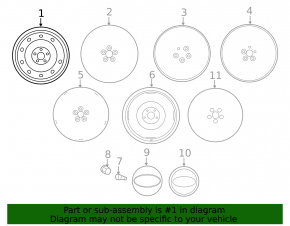 Wheel disk R16 iron Subaru Outback 10-12
