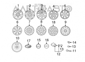 Wheel disk R16 iron Subaru Outback 10-12