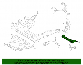 Lower control arm, front right, rear, BMW 5 G30 17-23 hybrid, AWD