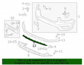 Front Bumper Lip Cover Volvo XC40 19-22 Black Structure