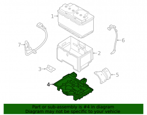 Battery tray for Hyundai Sonata 15-17