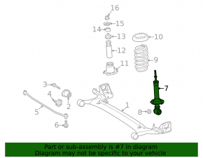 Rear right shock absorber for Toyota Corolla 14-16 pre-rest, Sport