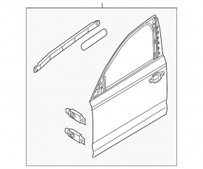 Door bare front left Audi A6 C7 12-18 aluminum