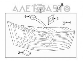 Right lamp Audi Q7 16-19