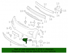 Fog light frame right BMW i3 14-17 structure