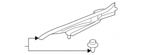 Seal wing hood-wing right Lexus RX350 RX450h 10-15