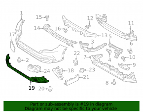 Front bumper bare lower part Subaru Forester 25-26 structure, Limited, scratches