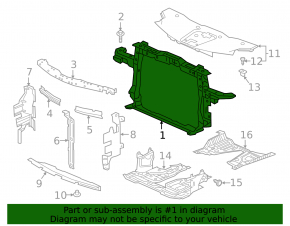 Acura RDX 19-25 radiator panel TV