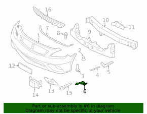 Front bumper mount right Infiniti G37 08-13 2d