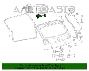 Left tailgate hinge for Lexus RX350 RX450h 10-15
